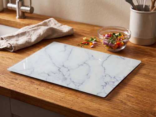 Grey marble hob cover - grey, 8
