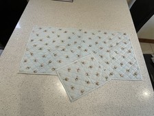 Laura Ashley Padded Table Runner And Placemat 34 x18 Inches