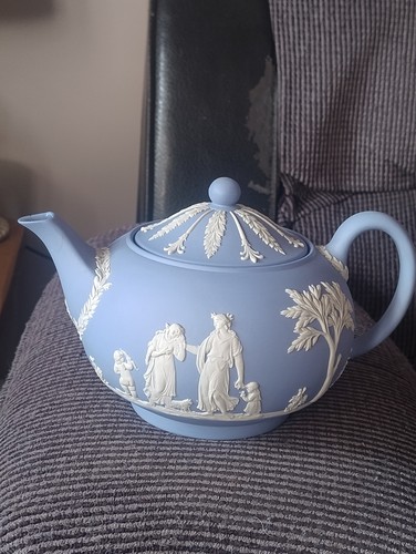 Wedgewood jasperware blue tea - jasperware,