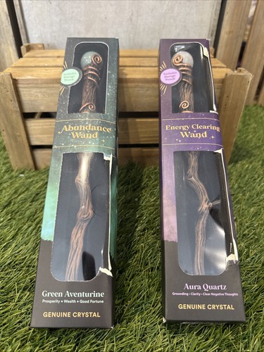 Crystal wand pair with - pair, pouch