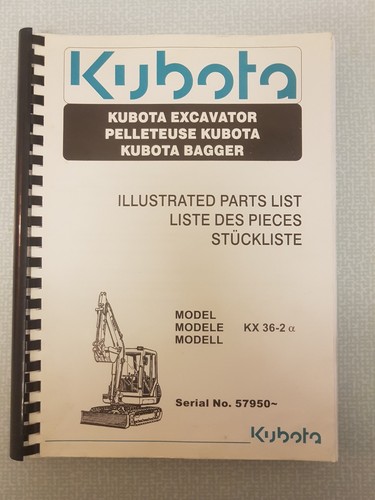 Kubota kx36 parts - kx36-2a,