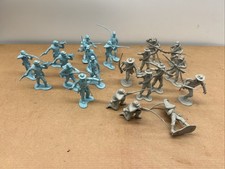 Louis Marx American civil war toy soldiers Set Of figures Unpainted  1/32 54mm