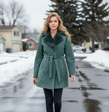 Vintage Green Afghan Coat Real