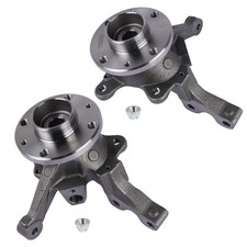 2Pcs Steering Knuckle & Hub