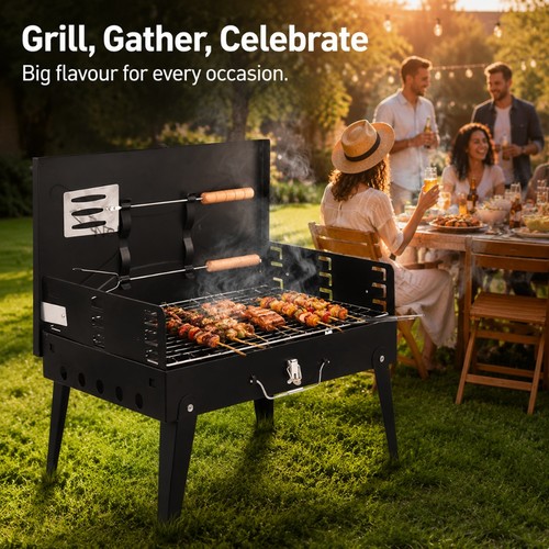Folding charcoal bbq grill - charcoal,