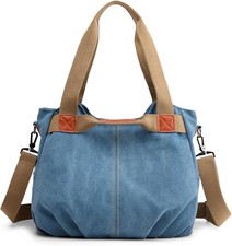 DIRRONA Women Handbag Ladies Canvas Shoulder Bag Crossbody Canvas Work Travel