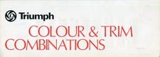 Triumph Dolomite & Sprint Spitfire 2000 2500TC/S Stag UK COLOURS & TRIM 1976
