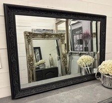 Mirror X LARGE Black Ornate