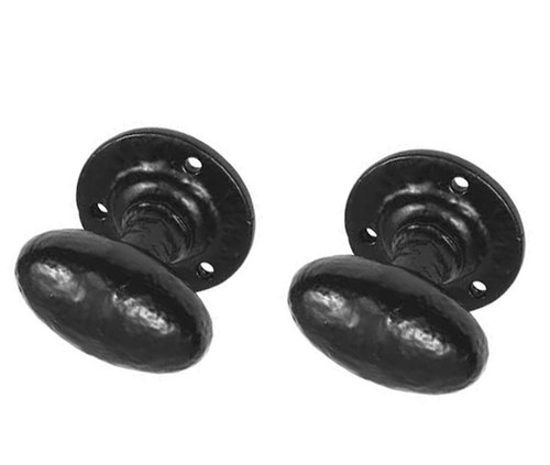 Rustic oval door knobs handles