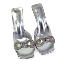 Womens Diamante Bow Stiletto