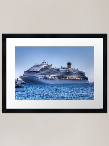 Luxury cruise ship - framed, art