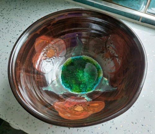 Studio pottery fruit bowl - studio,