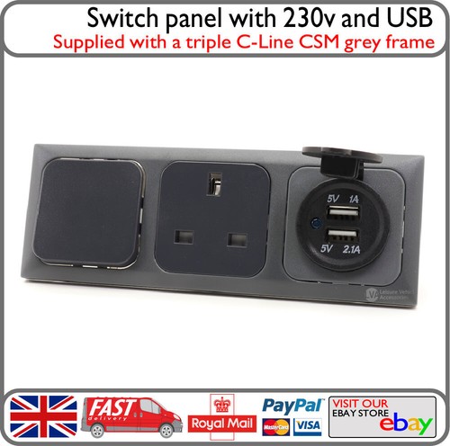 Line 240v mains 13a usb - c-line,