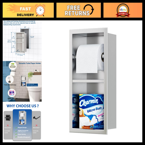 Recessed toilet paper holder - recessed,