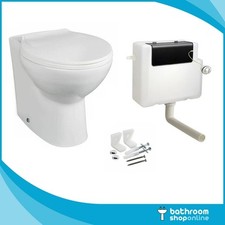 Back To Wall BTW Toilet Pan Concealed Cistern Quick Release Soft Close Seat 