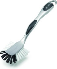 Addis Ultra Grip Jumbo Wash up Dish Pot Brush Head Wide Silver Bristle Metallic