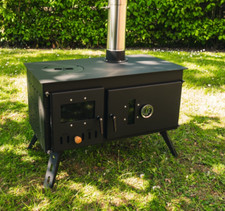 Portable wood stove with - stove,