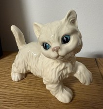 Vintage Coopercraft White Kitten Figurine