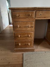 old pine desk 2 pedestal