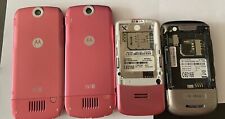 2000s Motorola Mobile Phones Lot - W220 Pink, Slvr L6 Pink, EM330 Flip