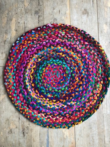 Circle chindi round rag rug - round,