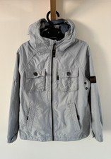 Next Boys Hooded Waterproof Lightweight Silver Coat Size 6-7 Years 122 cm