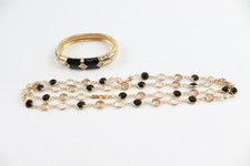 Swarovski S.A.L Signed Branded Jewellery Enamel Gold Tone x 2