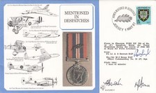 WW2 Mentioned in Despatches Flown Signed Crew and Wg Cdr Learoyd VC