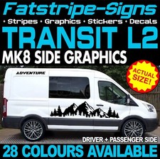 to fit FORD TRANSIT MK8 L2 MWB GRAPHICS STICKERS STRIPES CAMPER VAN MOTORHOME ST