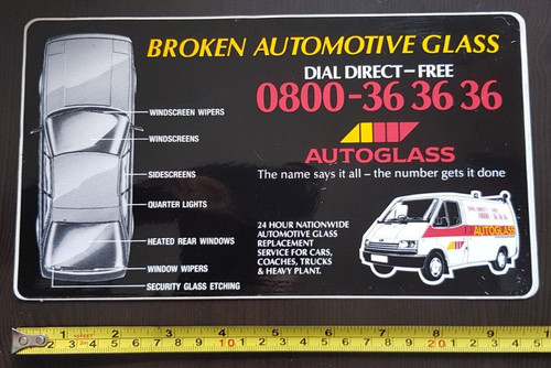 Vintage autoglass broken - autoglass, glass