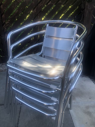 Silver aluminium bistro - 26,
