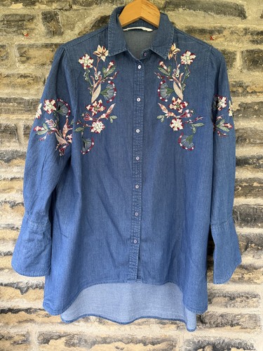Zara embroidered denim - zara, m