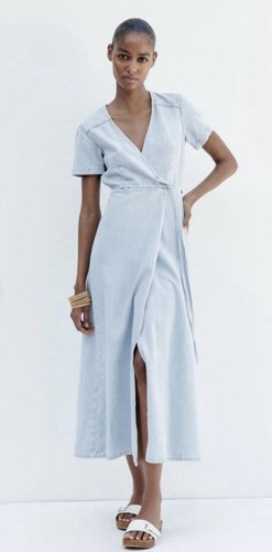 Zara pale denim cap sleeve - cap,