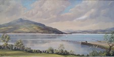 Framed Oil On Canvas Loch