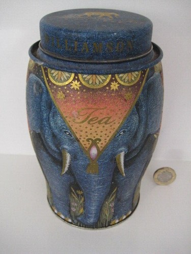 Williamson tea empty caddy - williamson, tin