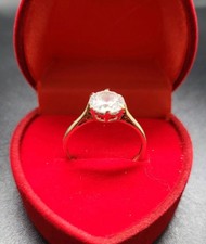 14ct gold Diamonique CZ stone