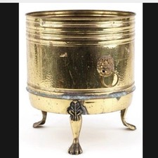 vintage coal bucket with lion