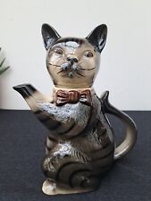 Vintage Cat Tony Wood Teapot Tabby "Pussy Foot" 10"  Staffordshire England VGC