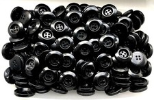 Buttons 25mm 40L Black Chunky