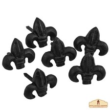 Medieval Decoration Nails Hardware Cast Iron Furniture Door Studs Black Set of 6