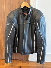 Dainese SF Pelle Mens Leather Motorcycle Jacket + Back Protector - Size EU 54