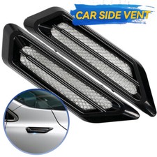 2PCS Vehicle Parts Car Side Air Flow Vent Fender Sticker Decor Accessories Black