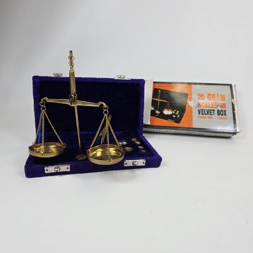 Vintage brass weighing scale - vintage,