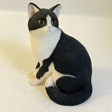 Sherratt & Simpson Black & White Cat Sitting 56280 15cm Tall - See Pics & Desc 