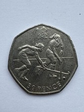 Olympic Hockey 50p Coin