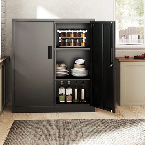 Metal storage cabinet with - storage,