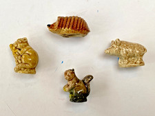 Wade Whimsies joblot of four pottery animals