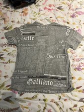John Galliano Junior Boys T-Shirt - Age 8 Years Excellent Condition