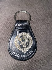 VTG Key Chain - Scottish Clan lion rampant holding a sword Farquharson With Moto