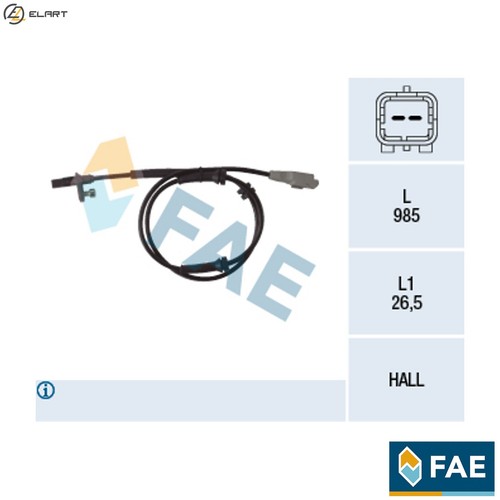 Sensor wheel speed 78118 for - wheel,